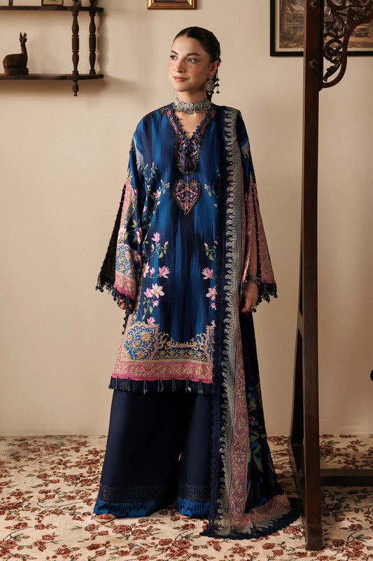 M Basics by Maria B Unstitched Printed Khaddar 3 Piece Suit MB26UMK MB-CUSV15 5A - Winter Collection