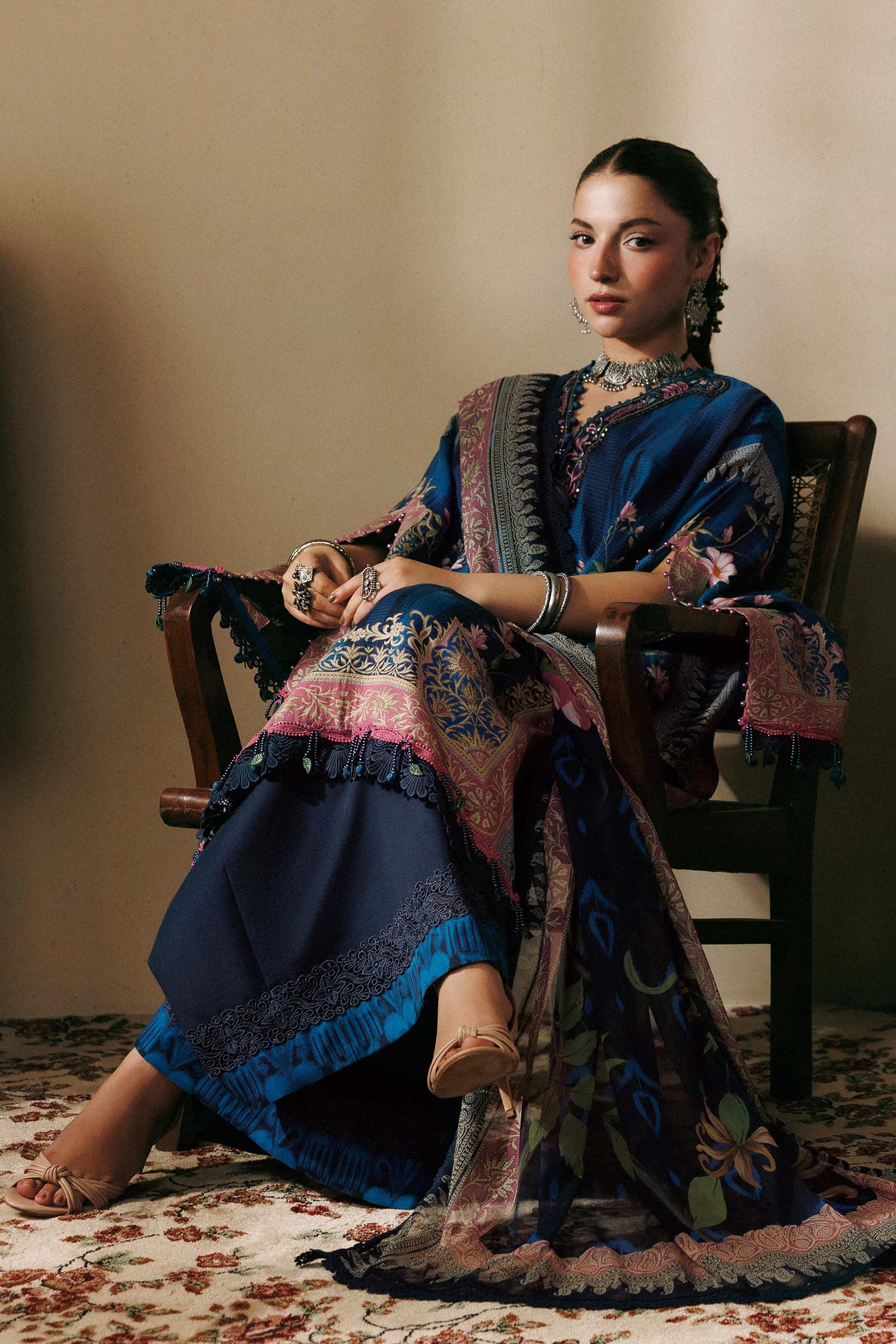 M Basics by Maria B Unstitched Printed Khaddar 3 Piece Suit MB26UMK MB-CUSV15 5A - Winter Collection