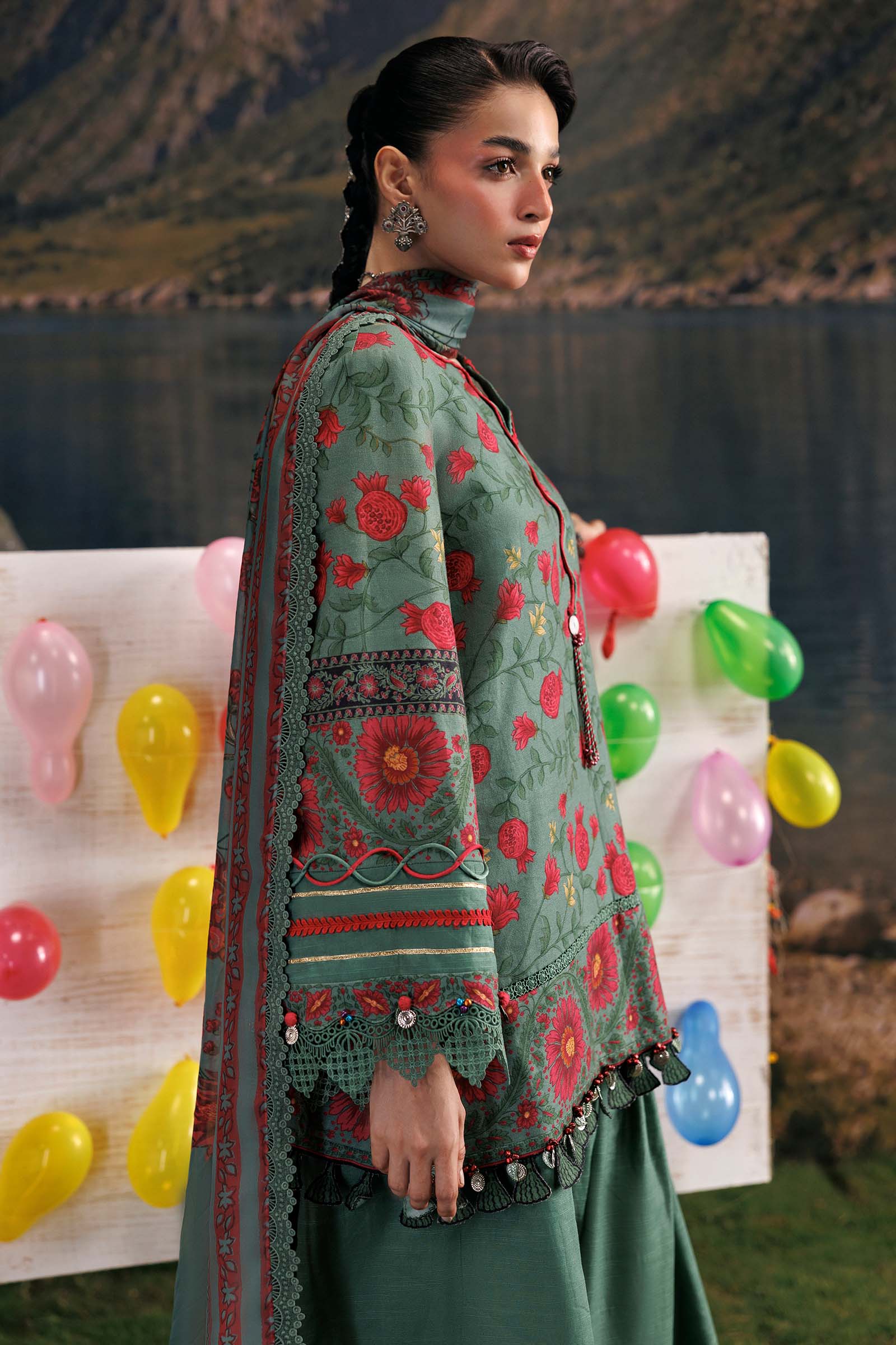 M Basics by Maria B Unstitched Embroidered Khaddar 3 Piece Suit MB26UMK MB-CUSV15 6A - Winter Collection