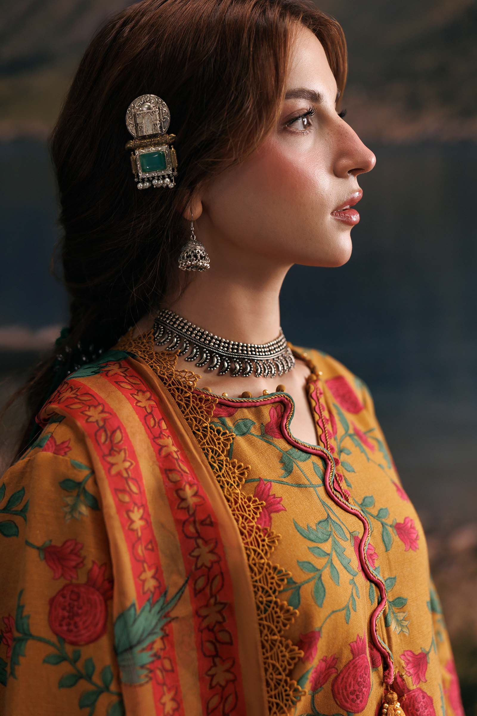 M Basics by Maria B Unstitched Printed Khaddar 3 Piece Suit MB26UMK MB-CUSV15 6B - Winter Collection