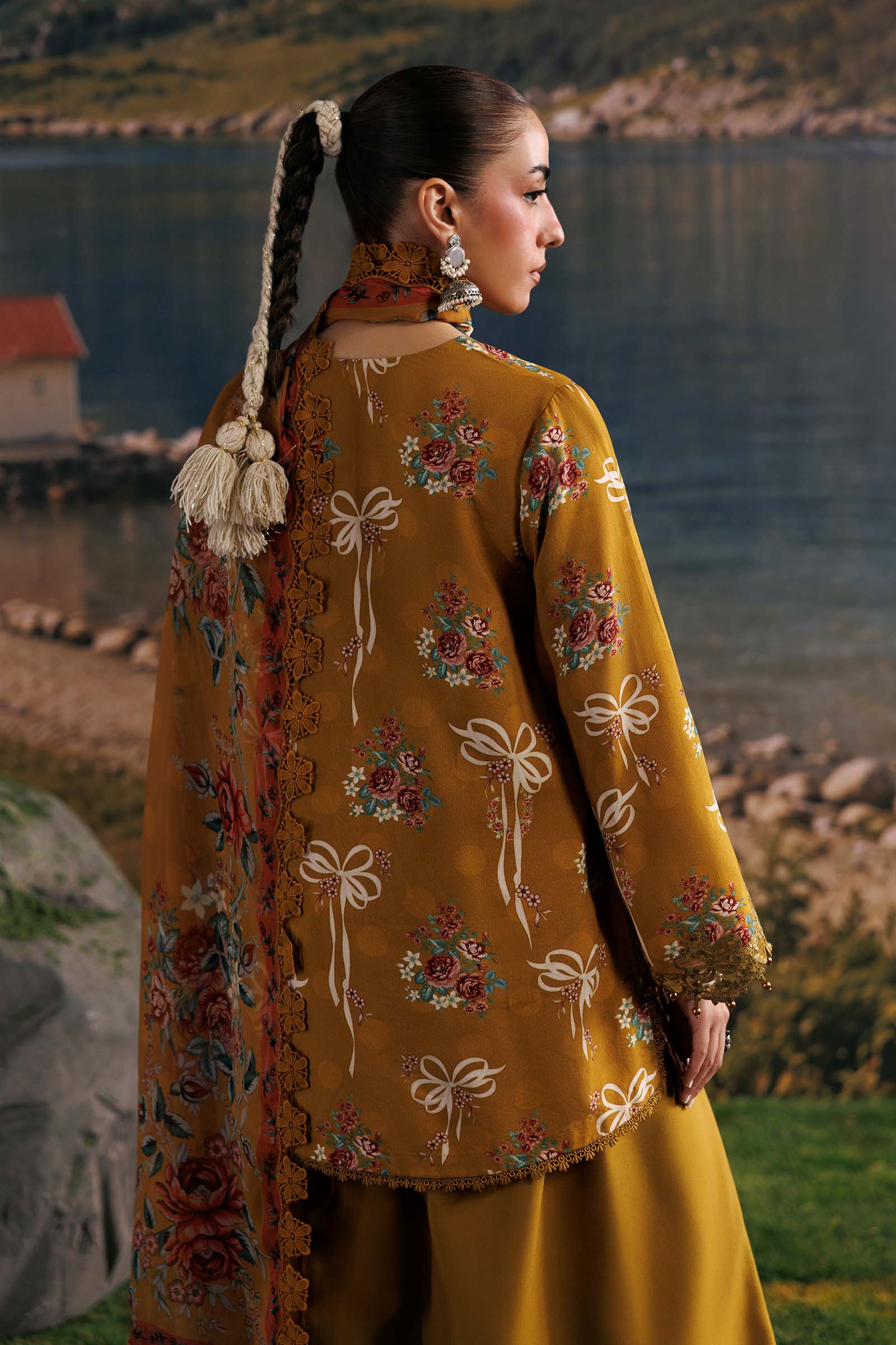 M Basics by Maria B Unstitched Printed Linen 3 Piece Suit MB26UMK MB-CUSV15 8A - Winter Collection