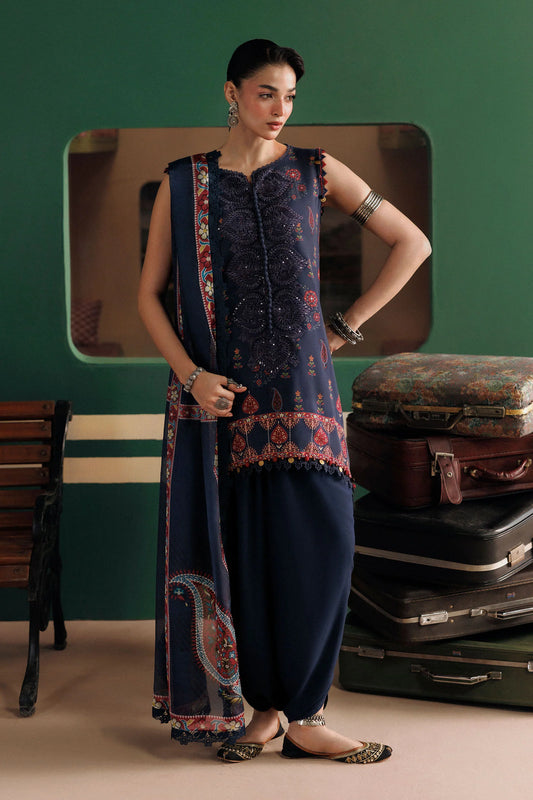 M Basics by Maria B Unstitched Printed Linen 3 Piece Suit MB26UMK MB-CUSV15 9A - Winter Collection