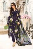 3 Piece Unstitched Embroidered Lawn Suit | MPT-2602-B - MARIA.B