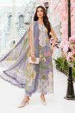 3 Piece Unstitched Embroidered Lawn Suit | MPT-2604-A - MARIA.B