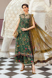 Maria.B M.Prints Unstitched Collection | MPT-2707-B Green Embroidered Linen Suit with Chiffon Dupatta