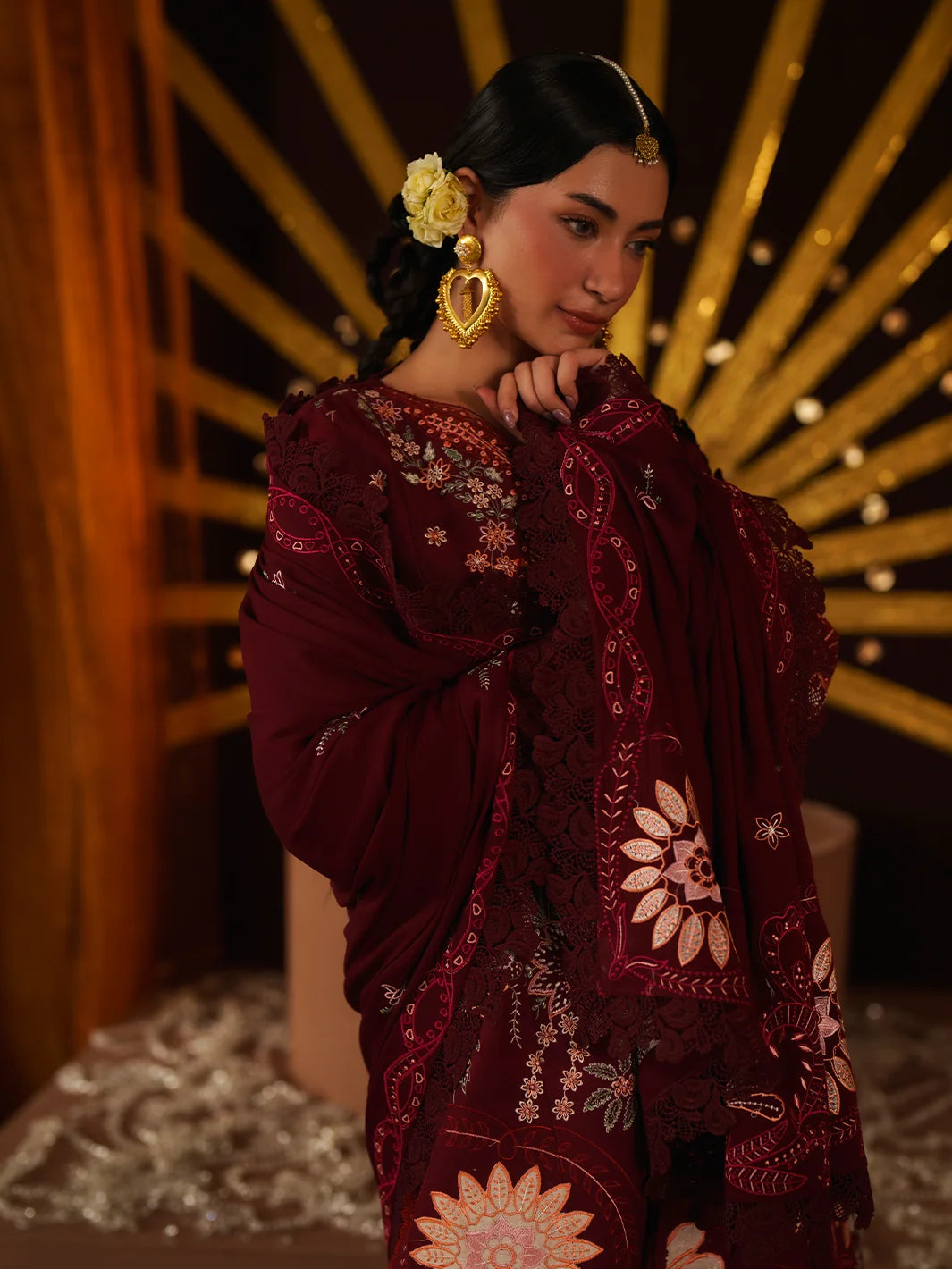 Mastani By Mahnur Luxury 3 PC KARANDI | MS-07