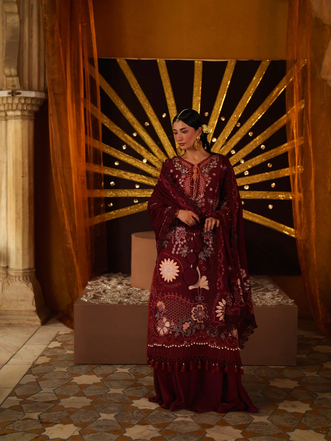 Mastani By Mahnur Luxury 3 PC KARANDI | MS-07