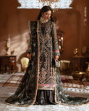 Zevk Chand Begum – Hand-Embellished Black Organza Festive Ensemble