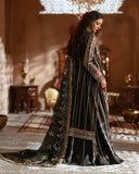 Zevk Chand Begum – Hand-Embellished Black Organza Festive Ensemble