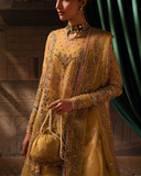 Zevk Bano Rani – Hand-Embellished Radiant Yellow Organza Festive Set