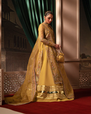 Zevk Bano Rani – Hand-Embellished Radiant Yellow Organza Festive Set