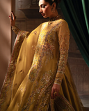 Zevk Bano Rani – Hand-Embellished Radiant Yellow Organza Festive Set