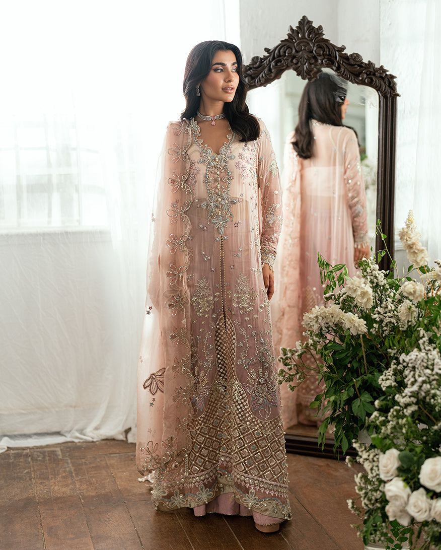 Mushq Sham Shandaar Embroidered Chiffon Unstitched 3Pc Suit MSS 5