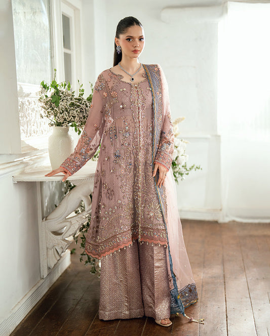 Mushq Sham Shandaar Embroidered Chiffon Unstitched 3Pc Suit 7