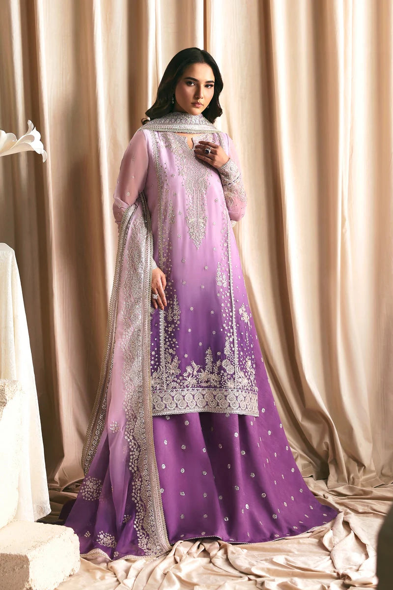 Zarif Siraya Printed Formal Unstitched 3Pc Chiffon Suit - NIGAH