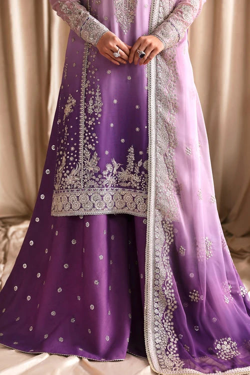 Zarif Siraya Printed Formal Unstitched 3Pc Chiffon Suit - NIGAH