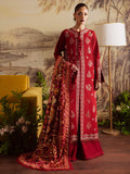MAHNUR NK-12 | Intricately Embroidered Khaddar 3-Piece Unstitched Suit with Printed Wool Shawl