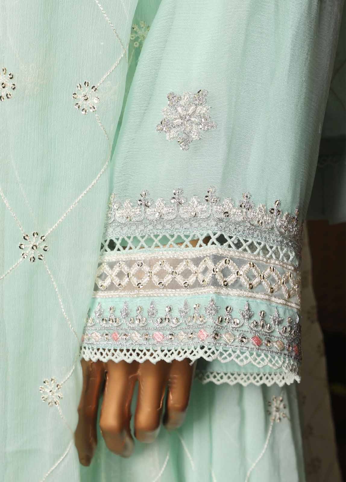 OMSC-FR-010 R55 | Bin Saeed - 3 Piece Luxury Embroidered Frock Style Stiched