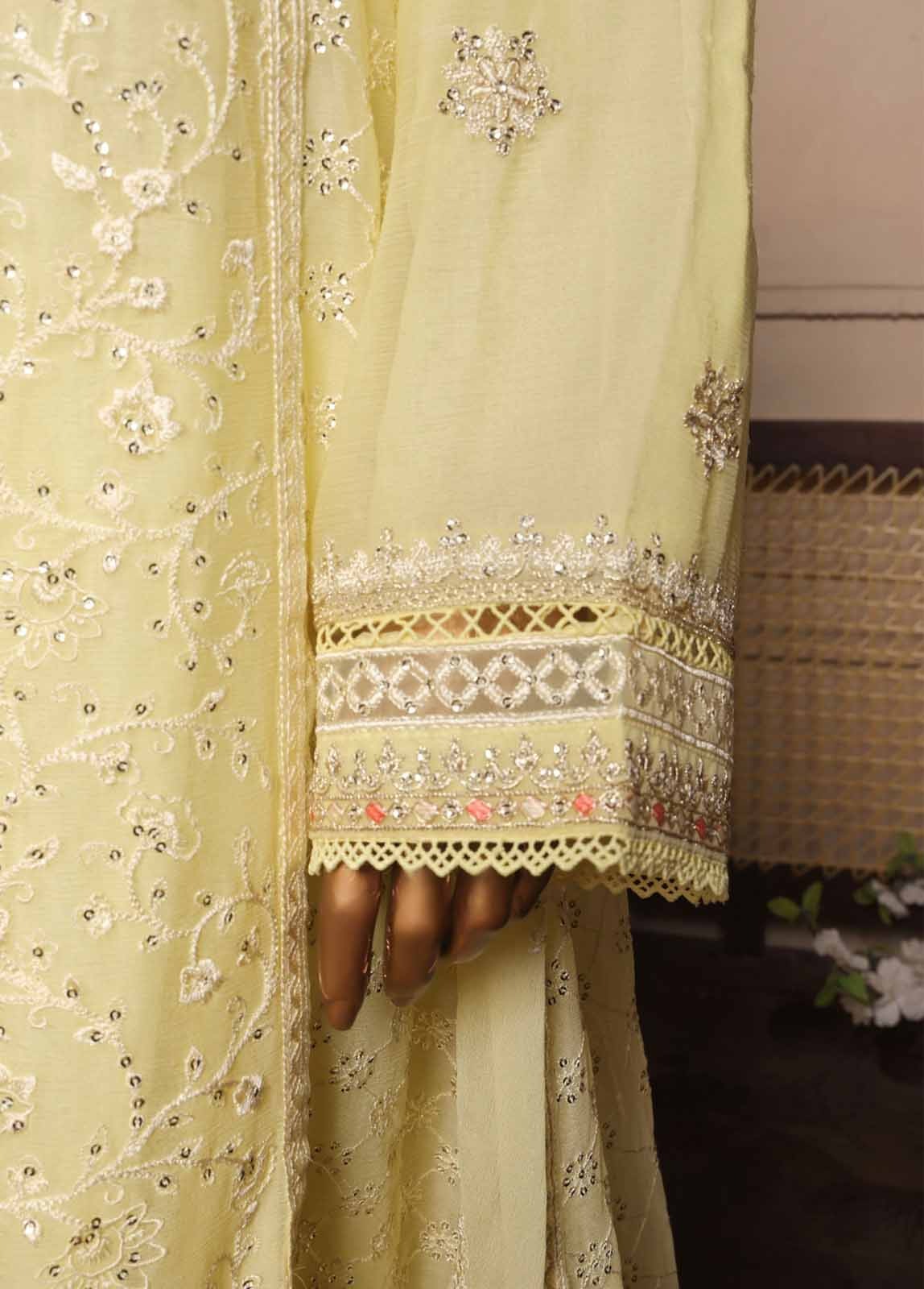 OMSC-FR-014 R55 | Bin Saeed - 3 Piece Luxury Embroidered Frock Style Stiched