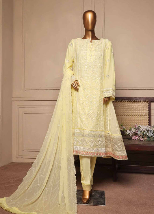 OMSC-FR-014 R55 | Bin Saeed - 3 Piece Luxury Embroidered Frock Style Stiched
