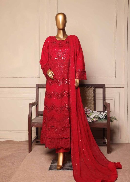 OMSC-FR-015 R55 | Bin Saeed - 3 Piece Luxury Embroidered Frock Style Stiched