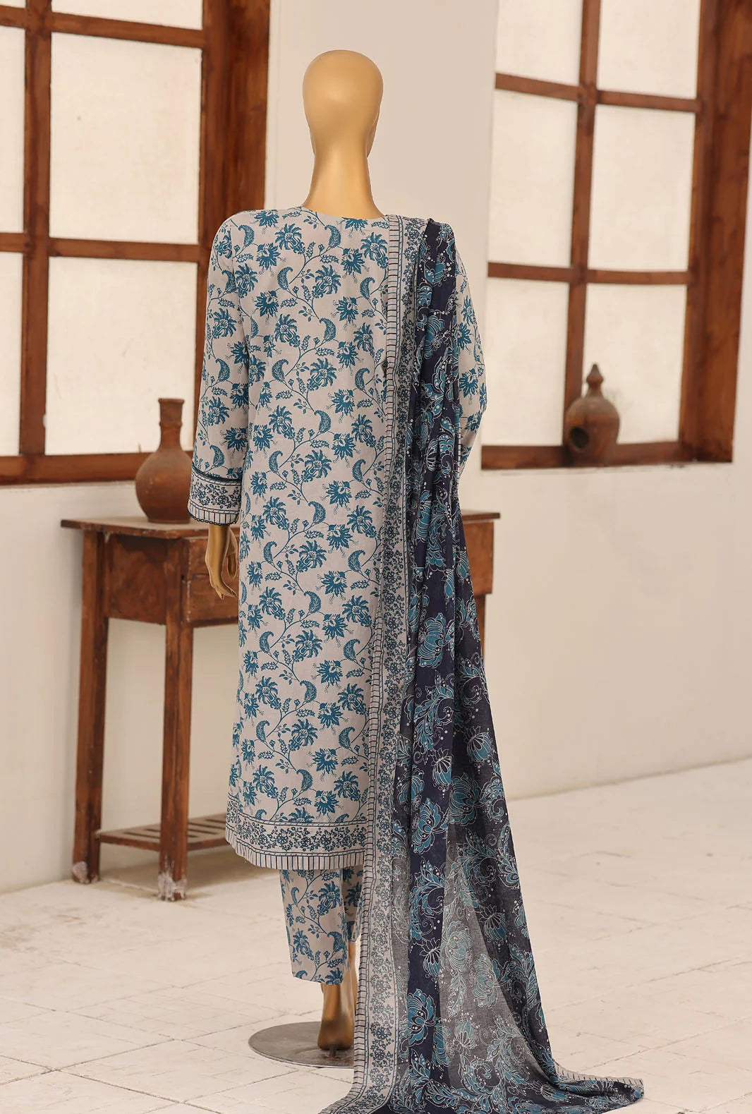 Identic by HZ Textiles Embroidered Lawn Unstitched 3 Piece Suit PDW-3329-A