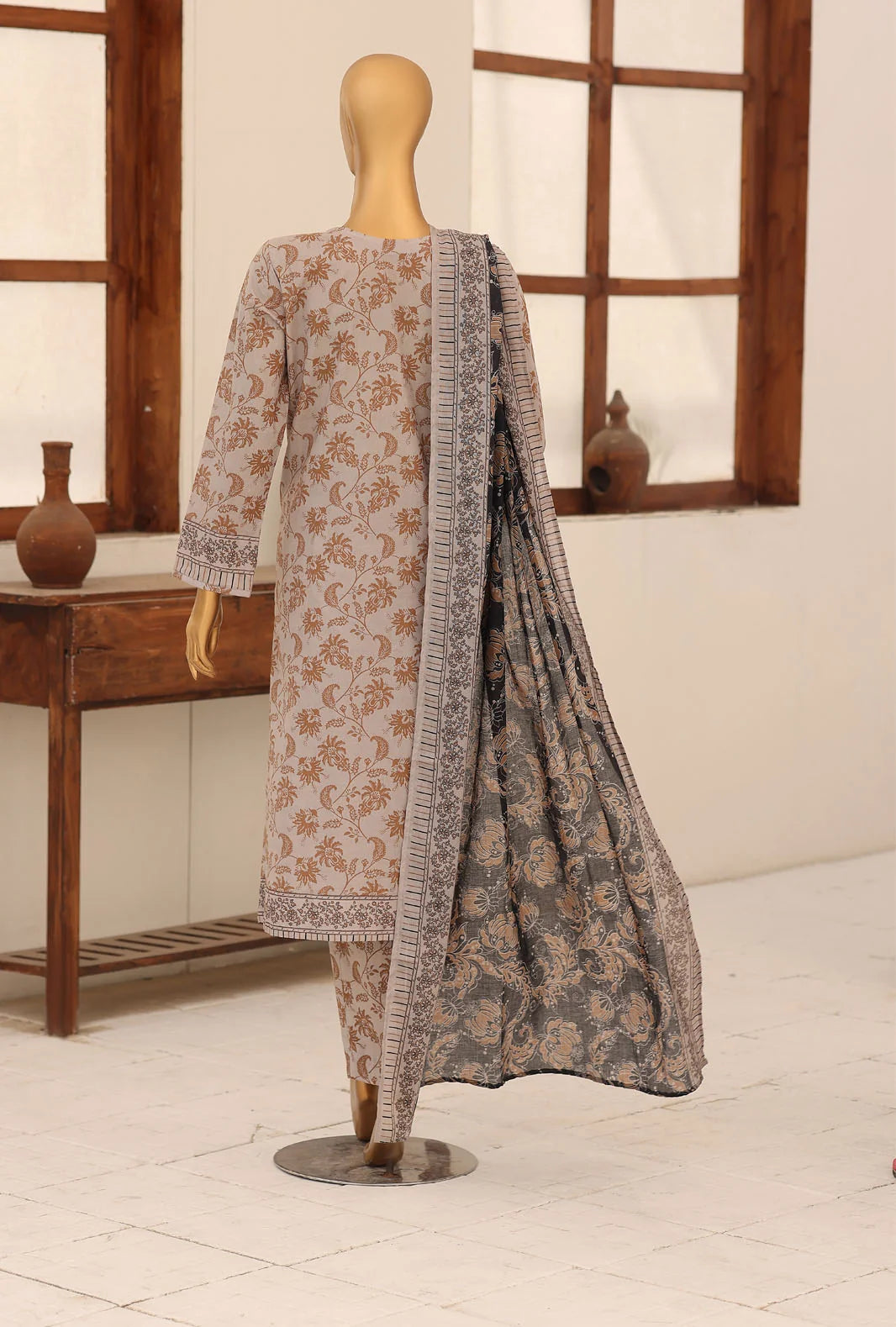 Identic by HZ Textiles Embroidered Lawn Unstitched 3 Piece Suit PDW-3329-C