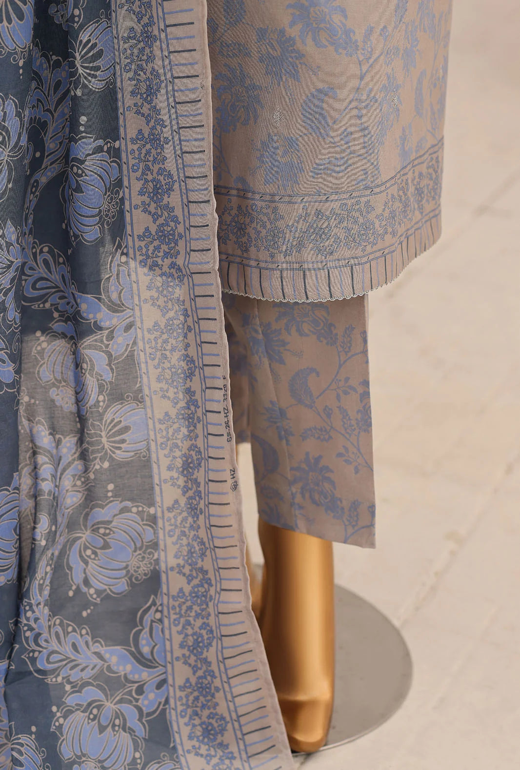 Identic by HZ Textiles Embroidered Lawn Unstitched 3 Piece Suit PDW-3329-F