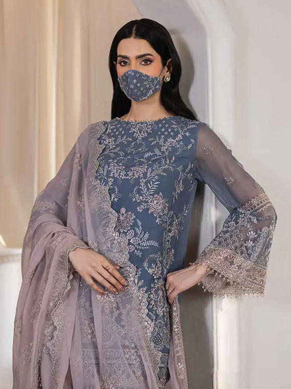 Parisa Safeera by Flossie Luxury Chiffon Unstitched Collection'26 | PA-09