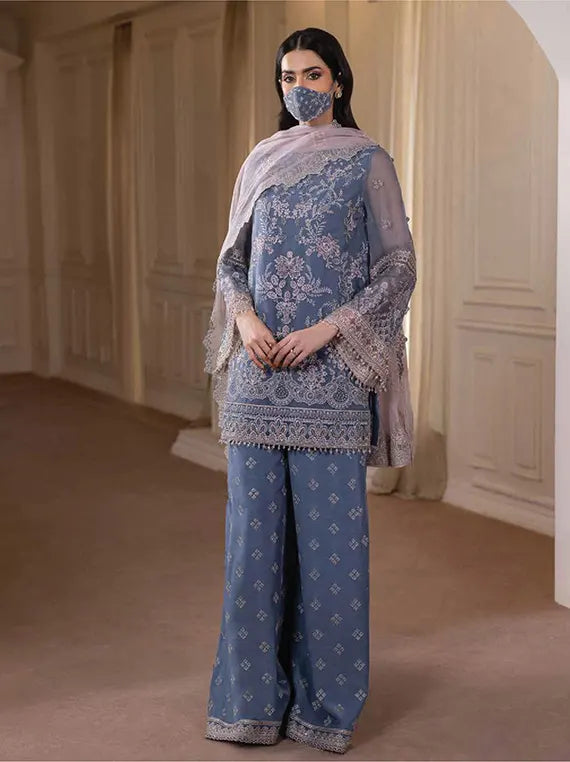 Parisa Safeera by Flossie Luxury Chiffon Unstitched Collection'26 | PA-09