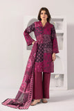 Plum Petal - Printed Luxury Zeenat Pret(3Pcs)