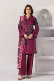 Plum Petal - Printed Luxury Zeenat Pret(3Pcs)
