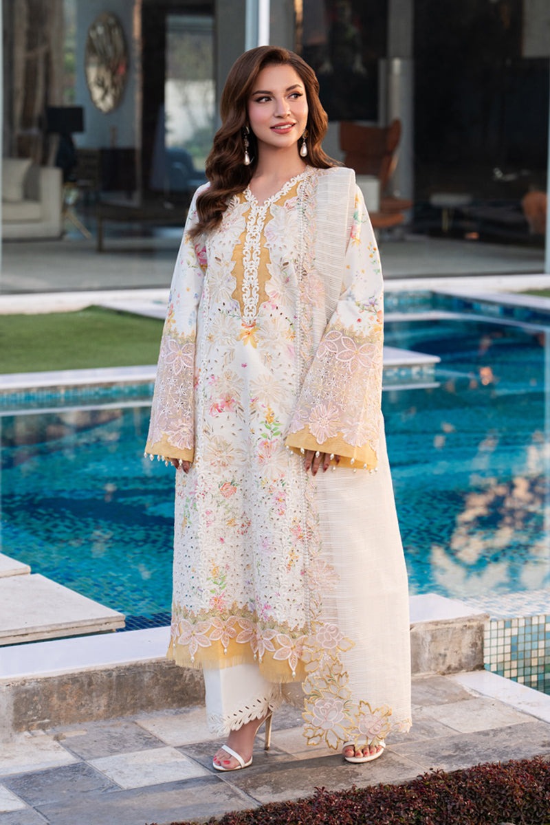 D-01 LILY - Rang Rasiya Carnation Embroidered Lawn Unstitched 3Pc Suit