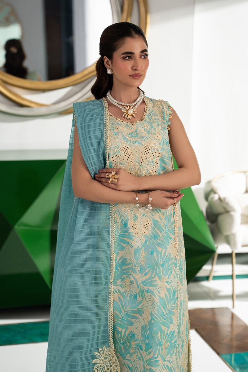 D-04 ISLA - Rang Rasiya Carnation Embroidered Lawn Unstitched 3Pc Suit