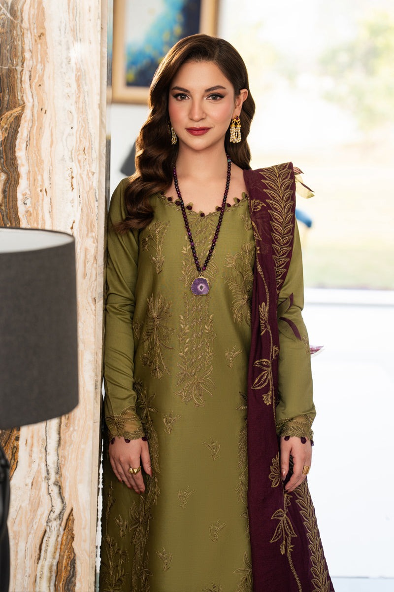 D-11 IRHA - Rang Rasiya Carnation Embroidered Lawn Unstitched 3Pc Suit
