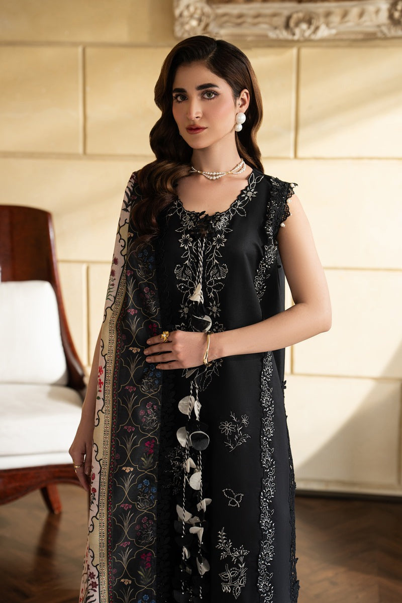 D-13 LEAH- Rang Rasiya Carnation Embroidered Lawn Unstitched 3Pc Suit
