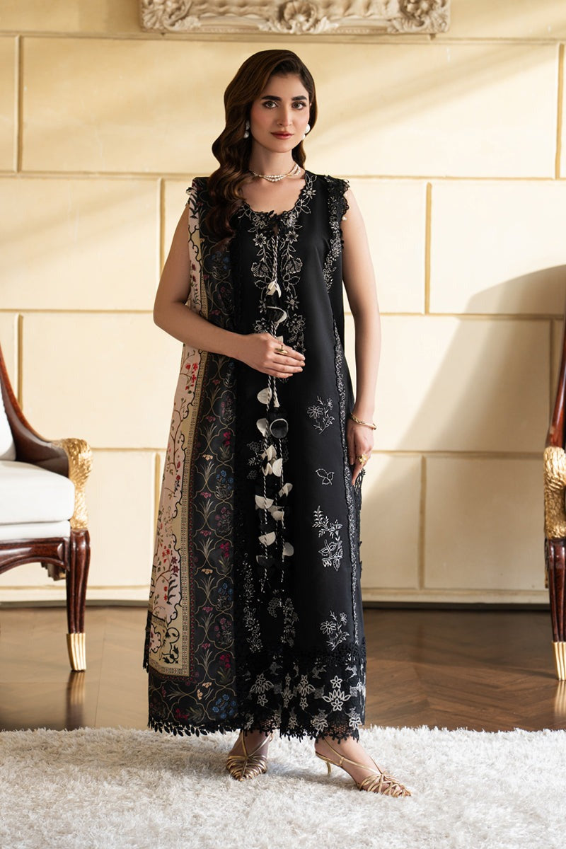 D-13 LEAH- Rang Rasiya Carnation Embroidered Lawn Unstitched 3Pc Suit