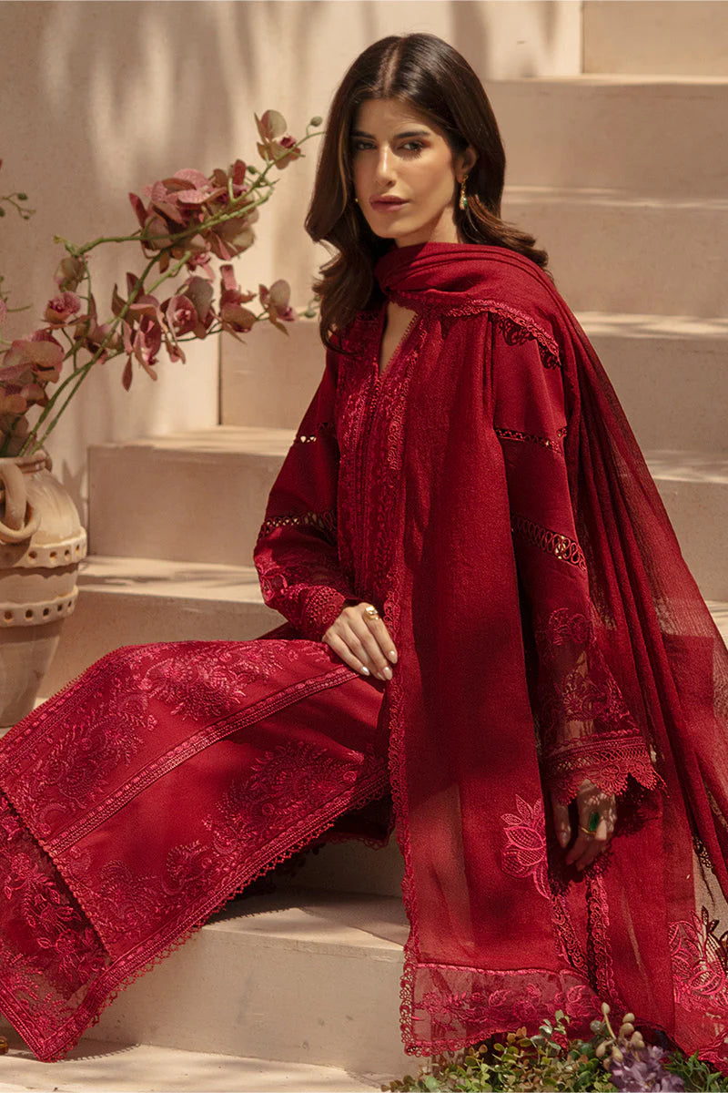 NEHAL - Rang Rasiya Premium Embroidered Lawn Unstitched 3Pc Suit