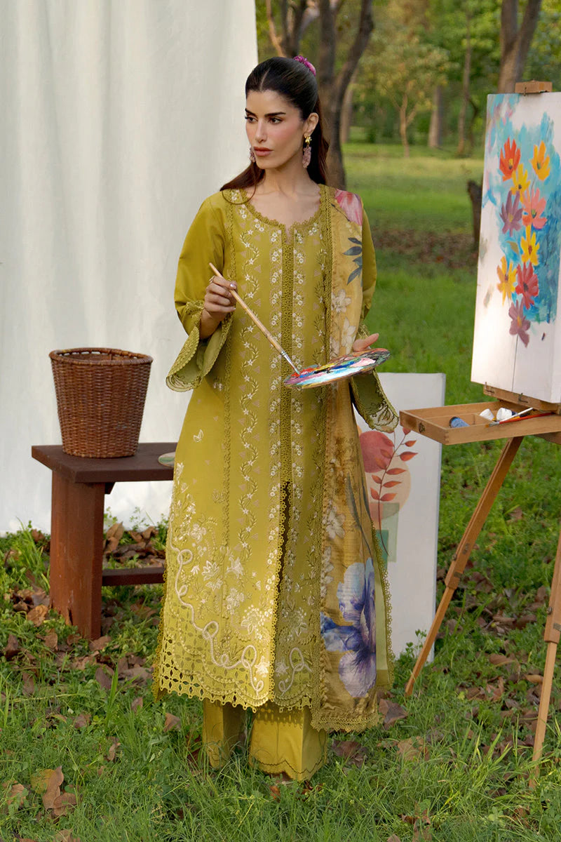 HAYA - Rang Rasiya Premium Embroidered Lawn Unstitched 3Pc Suit