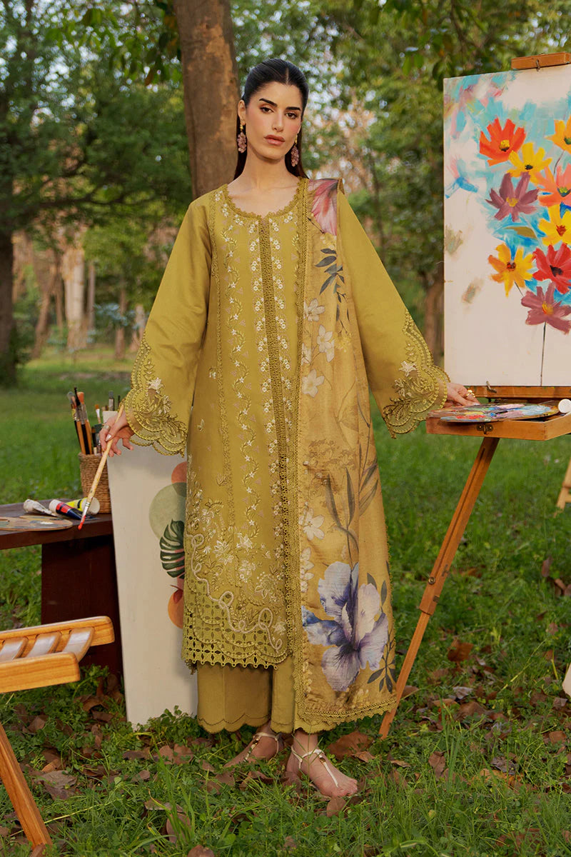 HAYA - Rang Rasiya Premium Embroidered Lawn Unstitched 3Pc Suit