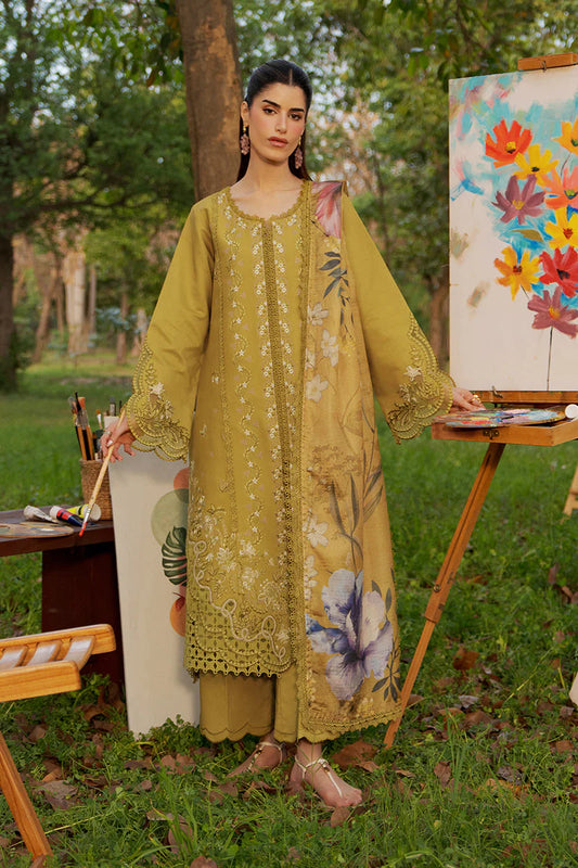 HAYA - Rang Rasiya Premium Embroidered Lawn Unstitched 3Pc Suit