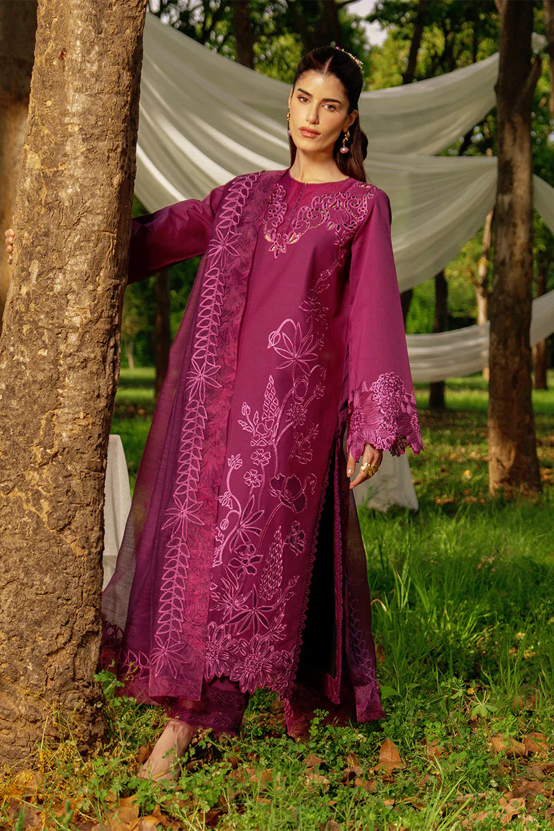 ZAHA - Rang Rasiya Premium Embroidered Lawn Unstitched 3Pc Suit