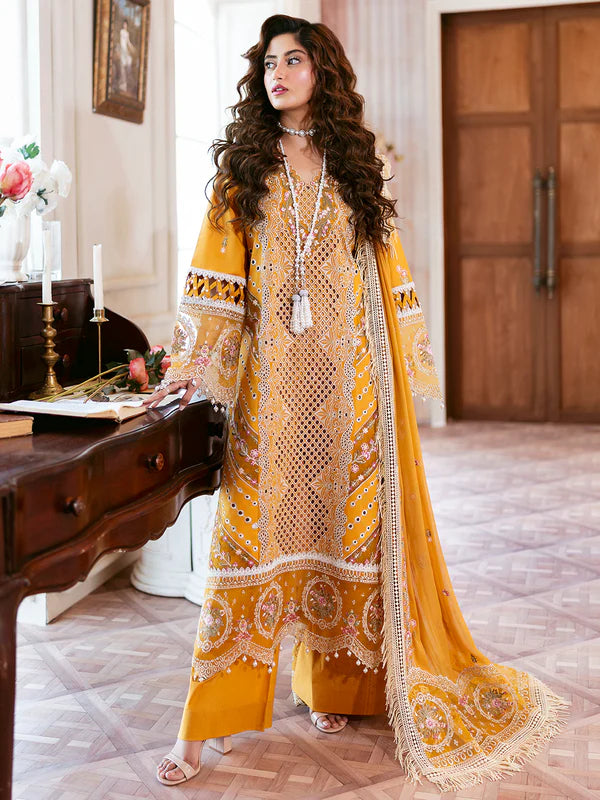 Rosy | 3 PC Luxury Lawn - Mahnur