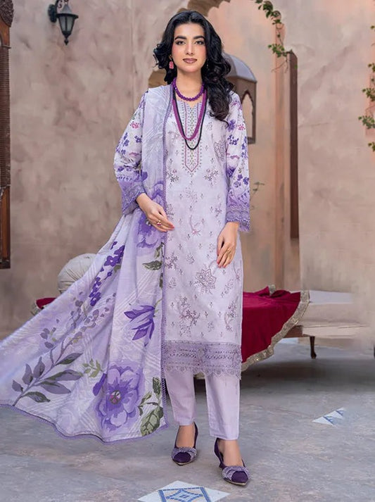 Rut Rang by Riaz Arts Design 04 – Digital Print Embroidered Lawn Suit with Diamond Slub Dupatta | 3 Piece Unstitched
