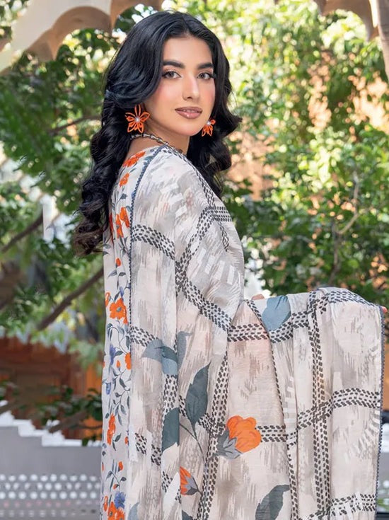 Rut Rang by Riaz Arts Design 06 – Digital Print Embroidered Lawn Suit with Diamond Slub Dupatta | 3 Piece Unstitched