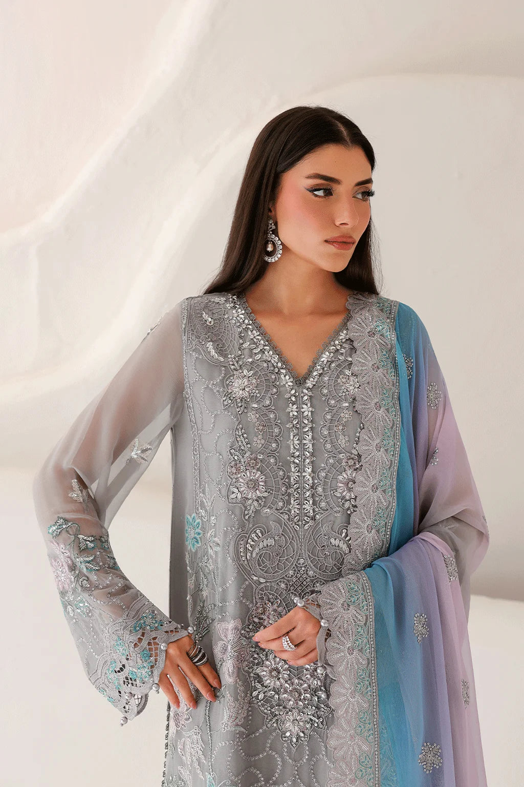 Satrangi By Ramsha Premium Unstitched Chiffon | ST-201