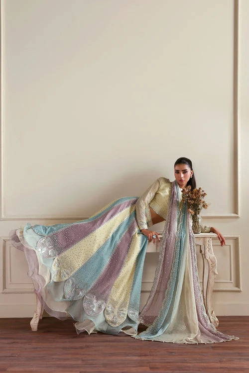 Zarif Siraya Printed Formal Unstitched 3Pc Chiffon Suit - SONAL