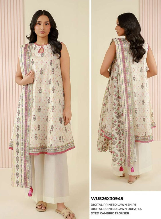 Zellbury | Shirt Shalwar Dupatta - WUS26X30945