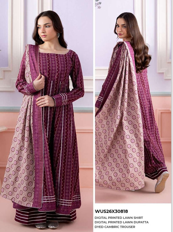 Zellbury | Shirt Shalwar Dupatta - WUS26X30818