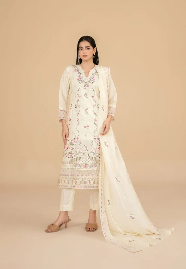 ESENSE BY TAWAKKAL 3pcs Un-Stitched Emb Viscose - D-4462
